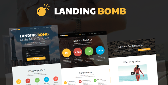 Landing Bomb - Landing Page For Adobe Muse
 TFx