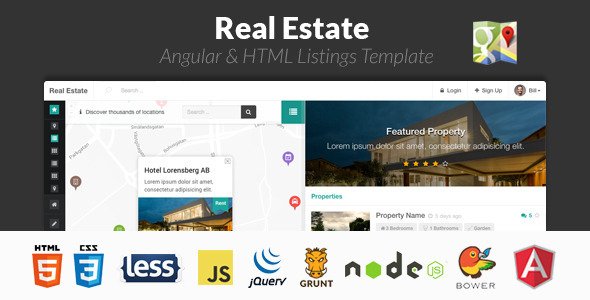 Real Estate - Angular & HTML Listings Template
 TFx