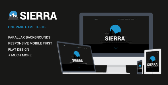 Sierra - One Page Parallax Responsive HTML theme
 TFx