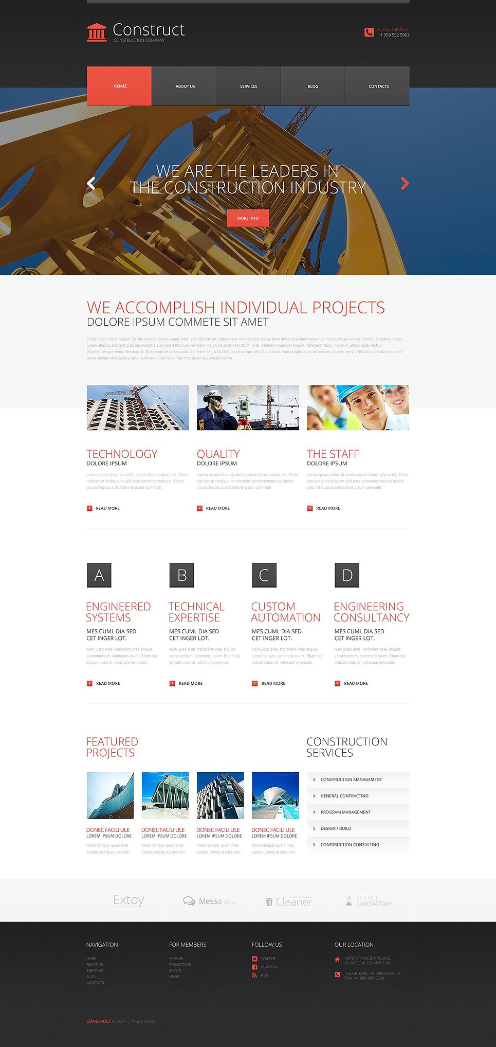 Skyscraper Construction WordPress Theme TMT