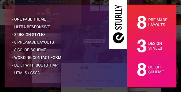 Sturlly | Responsive One Page Multi-Purpose Theme
 TFx