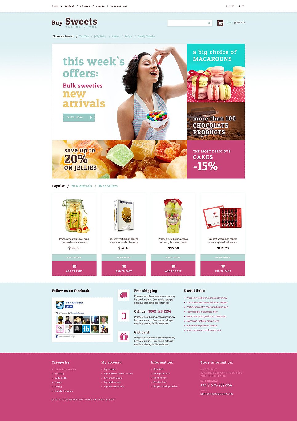 Sweet Store PrestaShop Theme TMT