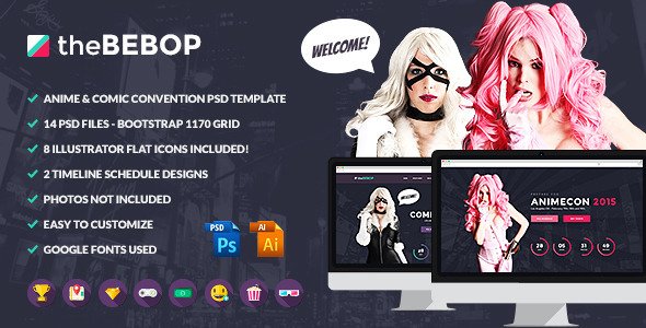 The Bebop Anime and Comic Convention PSD Template
 TFx
