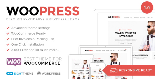WooPress - Responsive Ecommerce Wordpress WooTheme
 TFx