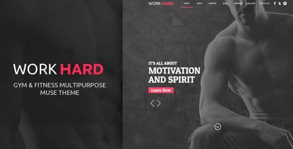 Work Hard One Page Muse Template
 TFx