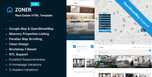 Zoner - Real Estate HTML Template
 TFx