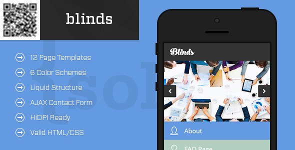 blinds | Mobile HTML/CSS Portfolio Template
 TFx