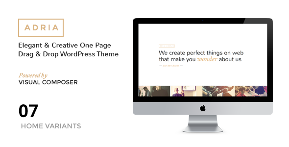 ADRIA - Minimal One Page Parallax WordPress Theme
 TFx