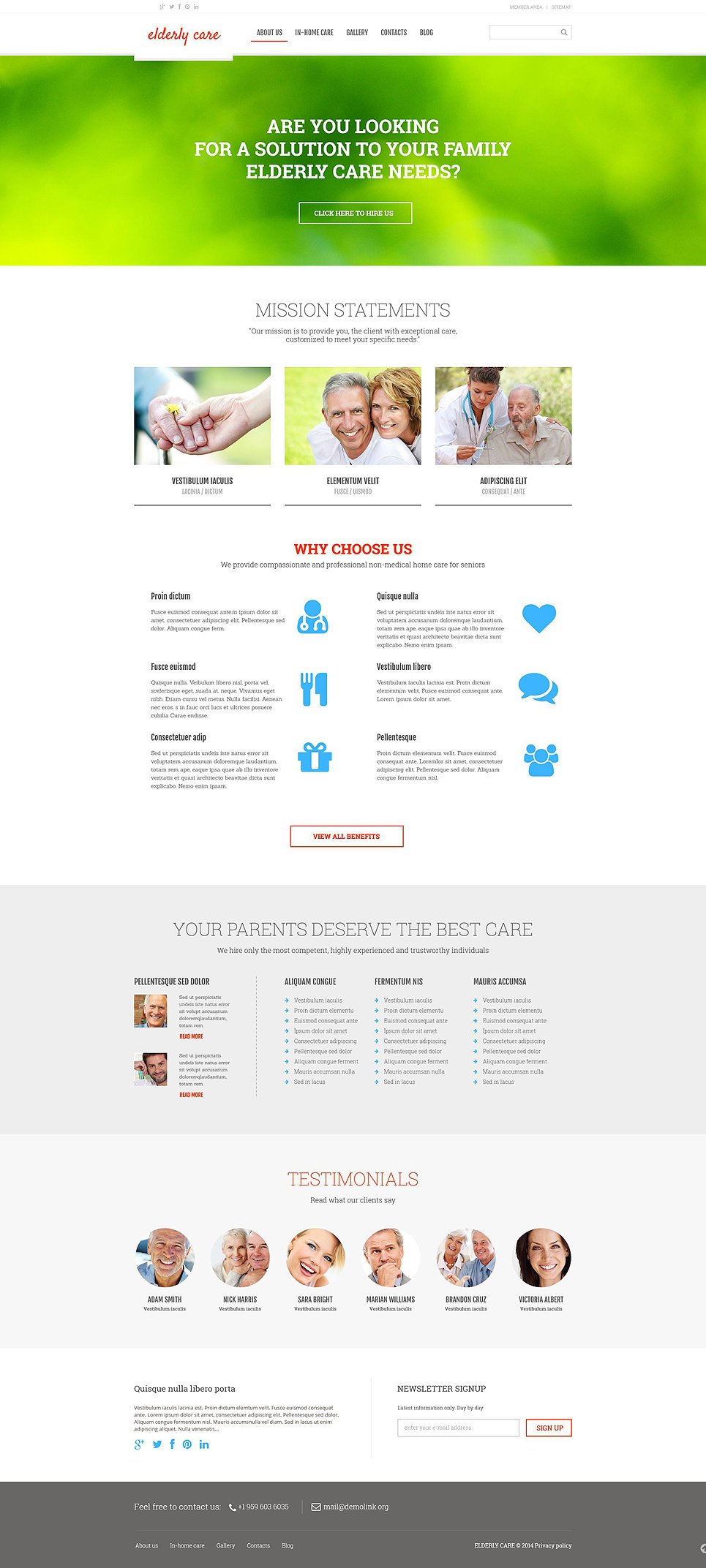 Elderly Care Responsive WordPress Theme TMT