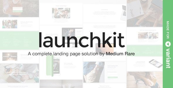 Launchkit Landing Page Template with Page Builder
 TFx