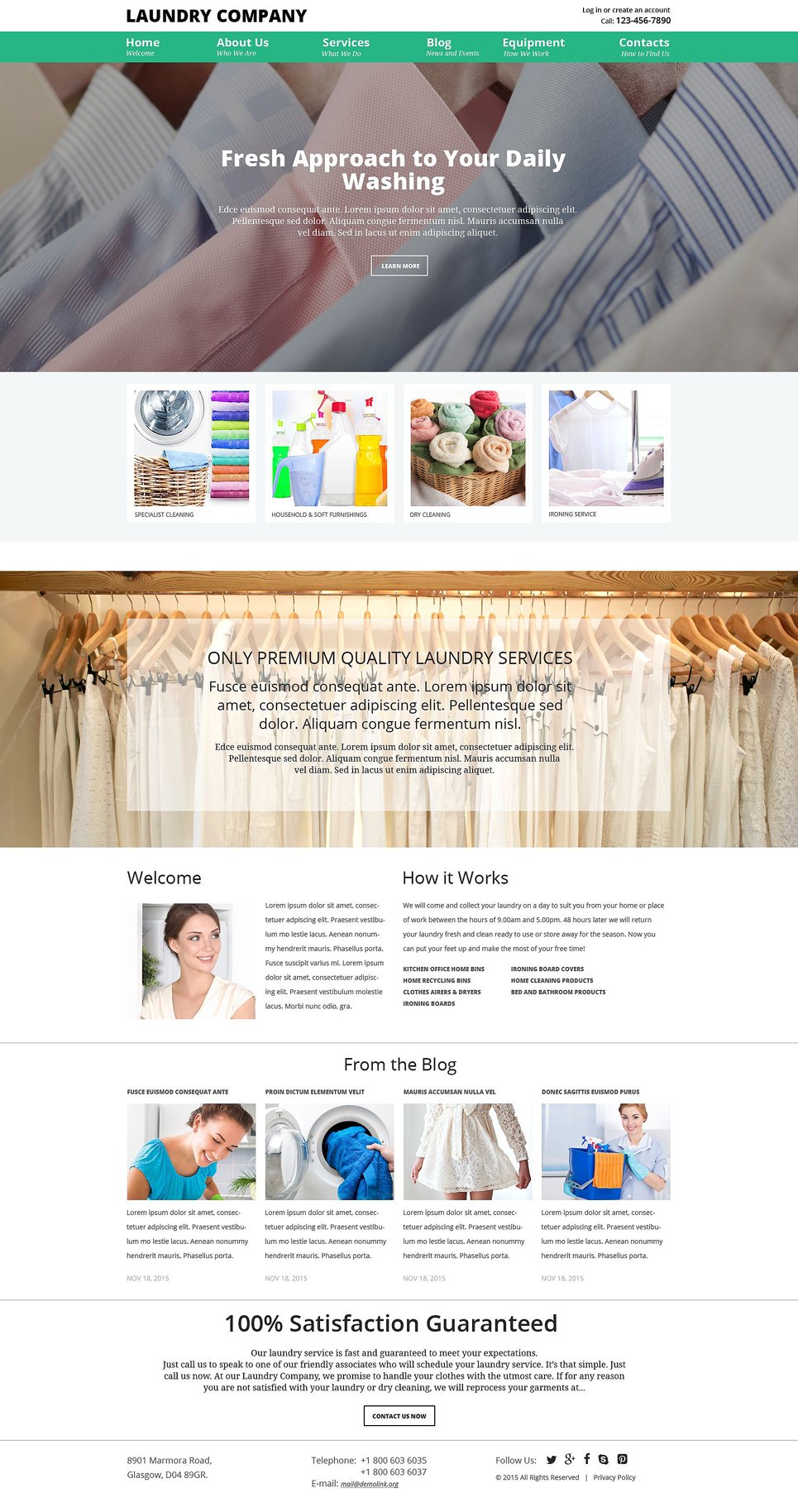 Laundry Responsive Joomla Template TMT
