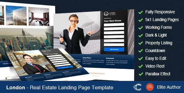 London - Real Estate Landing Page
 TFx