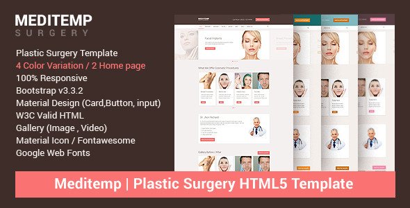 Meditemp | Plastic Surgery Website Template
 TFx