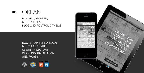 Okean - Multipurpose Minimal Blog/Portfolio Theme
 TFx
