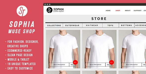 Sophia - Clean & Responsive Muse Ecommerce
 TFx