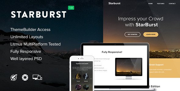 Starburst - Responsive Email + Themebuilder Access
 TFx