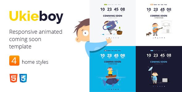 UkieBoy - Responsive Animated Coming Soon Template
 TFx