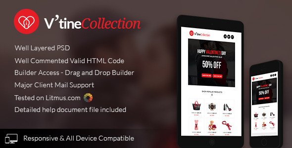 Valentine E-Marketing Template + Builder Access
 TFx