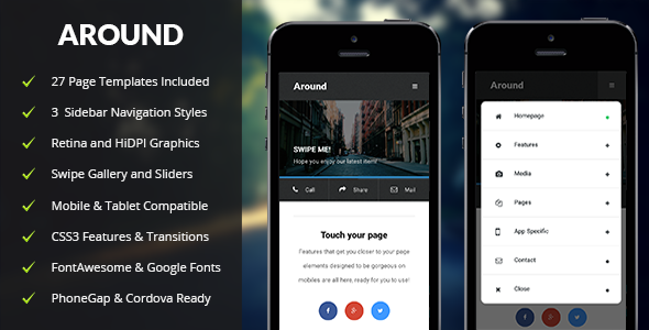 Around | Mobile & Tablet Responsive Template
 TFx