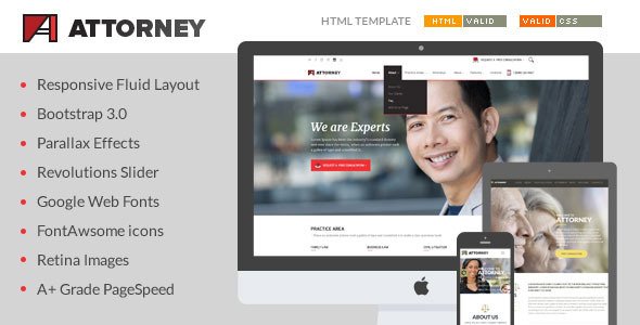 Attorney - Lawyer & Attorney HTML Template
 TFx