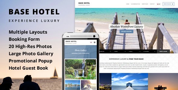 Base Hotel - Responsive Booking & Gallery Template
 TFx