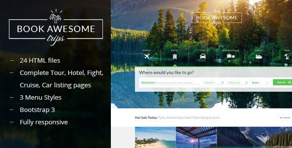 Book Awesome Trip - Travel Booking Site Template
 TFx