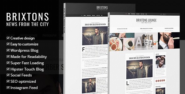 Brixton - Minimal & Personal WordPress Blog Theme
 TFx