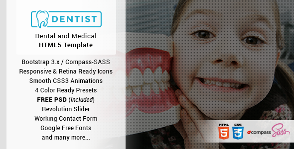 Dentist - Dental & Medical One Page HTML Template
 TFx