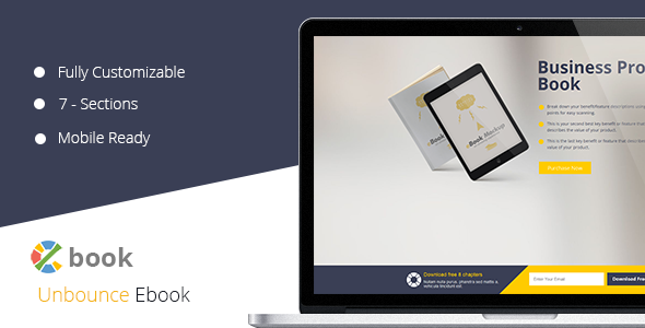 Ebook  Unbounce Template
 TFx