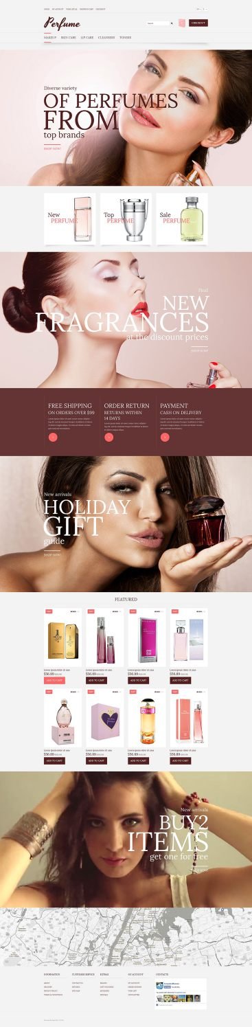 Elegant Fragrance OpenCart Template TMT