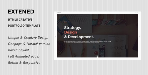 Extended - HTML5 creative Portfolio Template
 TFx