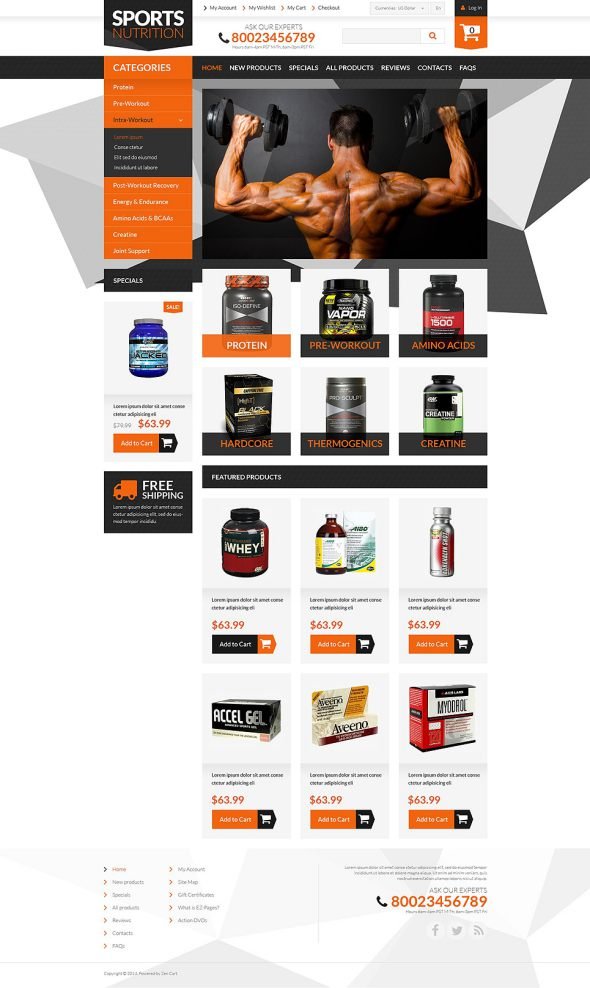Fashionable Underwear ZenCart Template TMT