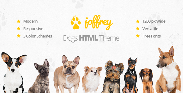 Joffrey - An HTML Template for Dog Lovers
 TFx