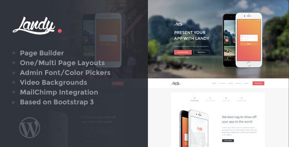 Landy - Responsive Landing Page WordPress Theme
 TFx