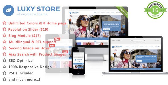 Luxy - Fashion Responsive Prestashop Theme
 TFx