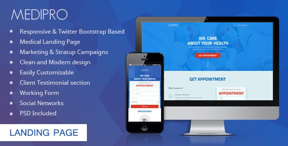 Medipro - Medical HTML Landing Page
 TFx