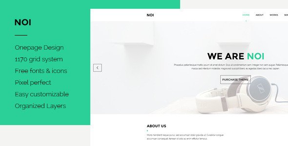 Noi - Onepage Creative Agency Template
 TFx
