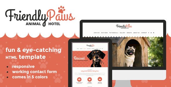 Paws - Friendly Animal Hotel HTML Template
 TFx
