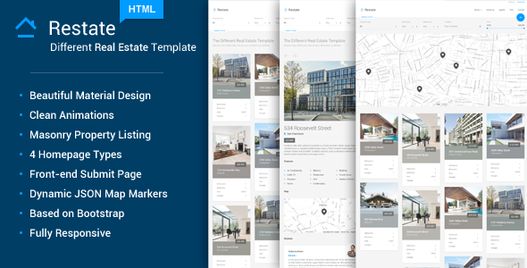 Restate - Different Real Estate Material Template
 TFx