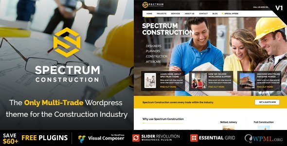 Spectrum - Construction Multi-Trade Wordpress Theme
 TFx