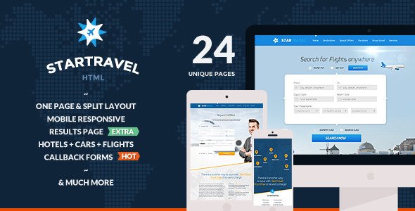 StarTravel - Online Booking/Travel Responsive HTML
 TFx