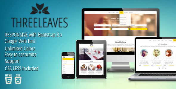 Threeleaves - Responsive Hotel Template
 TFx