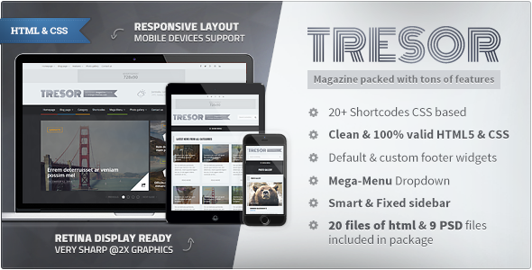 Tresor - Multipurpose News&Magazine HTML Template
 TFx
