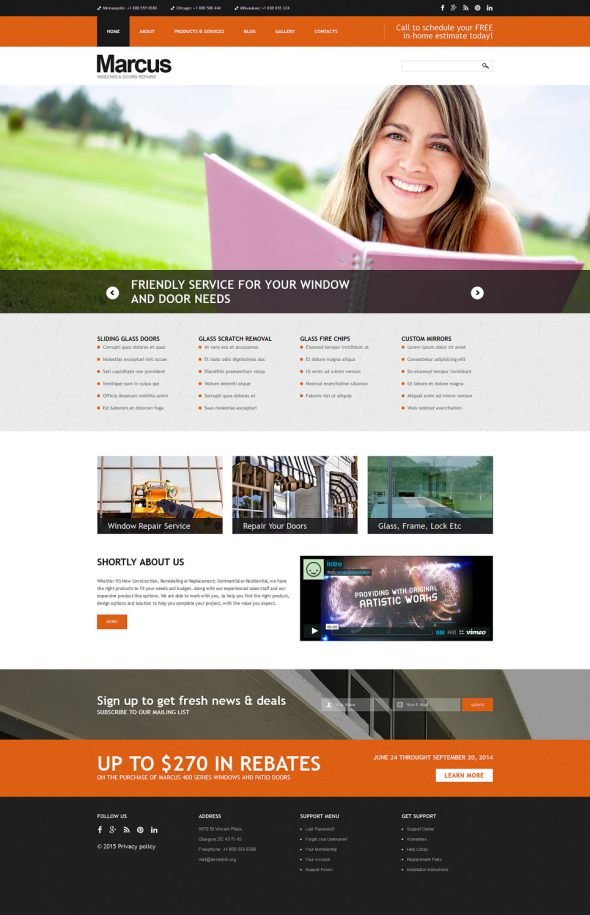 Window Door Repairs Joomla Template TMT