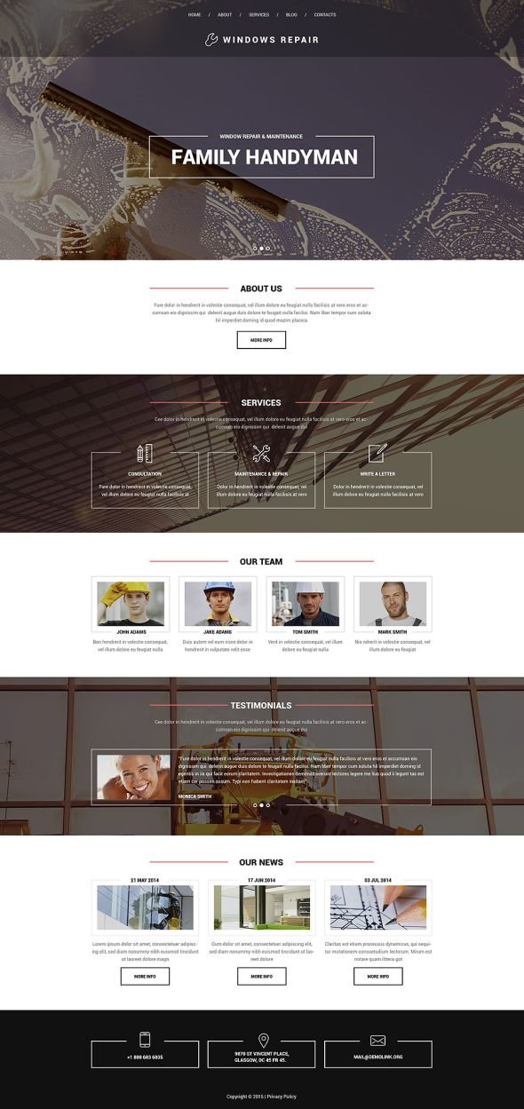 Window Repair Drupal Template TMT