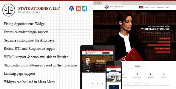 Attorney & Law | Lawyers WordPress Template
 TFx