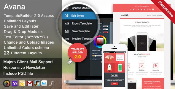 Avana - Responsive Email + MailBuild Online
 TFx
