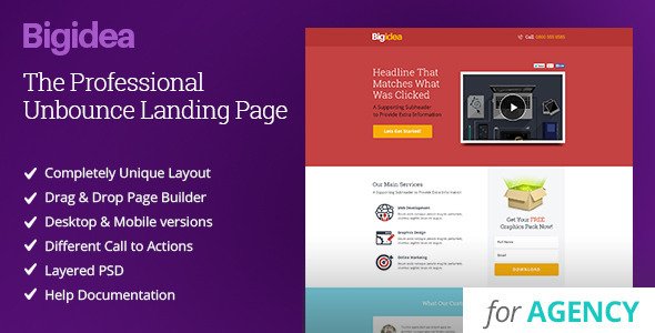Bigidea - Unbounce Agency Template
 TFx