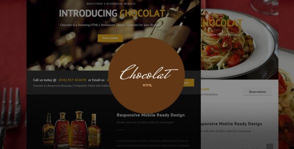Chocolat - Bootstrap Restaurant Template
 TFx