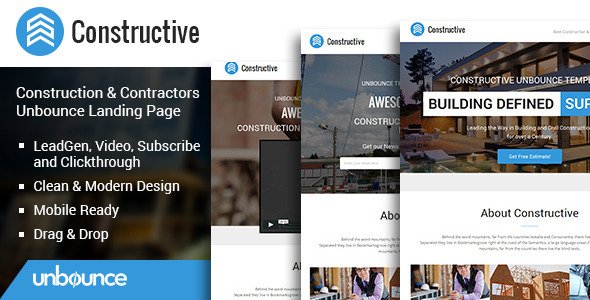 Constructive - Contractors Unbounce Landing Page
 TFx